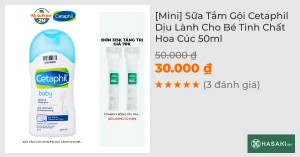 [Mini] Sữa Tắm Gội Cetaphil Dịu Lành Cho Bé Tinh Chất Hoa Cúc 50ml