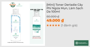 Mini Toner Derladie Cây Phỉ Ngừa Mụn, Làm Sạch Da 100ml