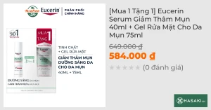 Mua 1 Tặng 1 Eucerin Serum Giảm Thâm Mụn 40ml Gel Rửa Mặt Cho Da Mụn 75ml