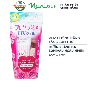 Mua 1 Tặng 1 Naris Cosmetics Kem Chống Nắng Dưỡng Sáng Da 90g Tặng Son Thỏi Màu Ngẫu Nhiên 3.7g
