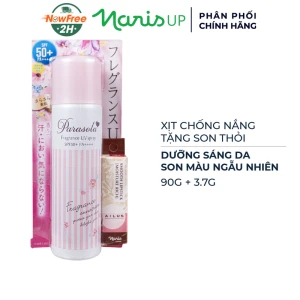 Mua 1 Tặng 1 Naris Cosmetics Xịt Chống Nắng Sáng Da 90g Tặng Son Thỏi Màu Ngẫu Nhiên 3.7g