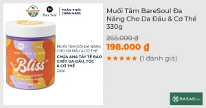 Muối Tắm Gội Đa Năng BareSoul Bliss Cho Da Đầu & Cơ Thể 330g