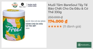Muối Tắm Gội Đa Năng BareSoul Free Cho Da Đầu & Cơ Thể 330g