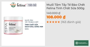 Muối Tắm Tẩy Tế Bào Chết Felina Tinh Chất Sữa 500g