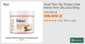 Muối Tắm Tẩy Tế Bào Chết Felina Tinh Dầu Dừa 500g