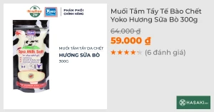 Muối Tắm Tẩy Tế Bào Chết Yoko Hương Sữa Bò 300g