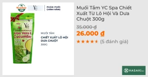 Muối Tắm YC Spa Chiết Xuất Từ Lô Hội Và Dưa Chuột 300g
