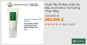 Muối Tẩy Tế Bào Chết Da Đầu Aromatica Từ Hương Thảo 165g
