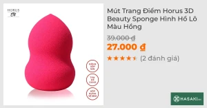 Mút Trang Điểm Horus 3D Beauty Sponge Hình Hồ Lô Màu Hồng