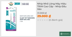 Nhíp Nhổ Lông Mày Hiệu TRIM Cao Cấp - Nhíp Đầu Xéo