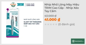 Nhíp Nhổ Lông Mày Hiệu TRIM Cao Cấp - Nhíp Xéo Tay Cầm