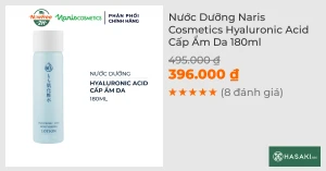 Nước Dưỡng Naris Cosmetics Hyaluronic Acid Cấp Ẩm Da 180ml