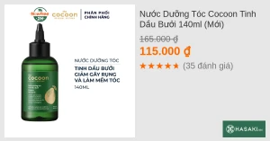Nước Dưỡng Tóc Cocoon Tinh Dầu Bưởi 140ml (Mới)