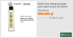 Nước Hoa Hồng Avander Làm Sạch & Dịu Da 150ml