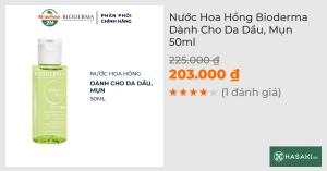 Nước Hoa Hồng Bioderma Dành Cho Da Dầu, Mụn 50ml