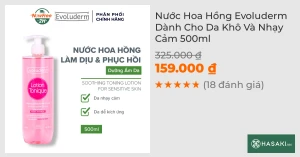 Nước Hoa Hồng Evoluderm Dành Cho Da Khô Và Nhạy Cảm 500ml
