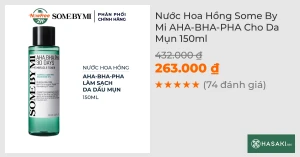 Nước Hoa Hồng Some By Mi AHA-BHA-PHA Cho Da Mụn 150ml