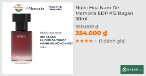 Nước Hoa Nam De Memoria EDP 12 Bagan 30ml