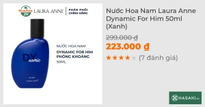 Nước Hoa Nam Laura Anne Dynamic For Him 50ml (Xanh)