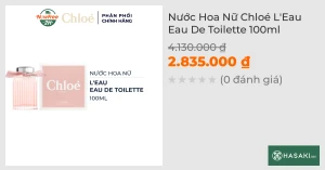 Nước Hoa Nữ Chloé L'Eau Eau De Toilette 100ml