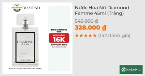 Nước Hoa Nữ Laura Anne Diamond Femme 45ml (Trắng)