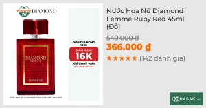 Nước Hoa Nữ Laura Anne Diamond Femme Ruby Red 45ml (Đỏ)