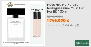 Nước Hoa Nữ Narciso Rodriguez Pure Musc For Her EDP 30ml