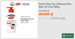Nước Rửa Tay Lifebuoy Bảo Vệ Vượt Trội 10 (Chai 180g)