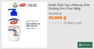 Nước Rửa Tay Lifebuoy Sữa Dưỡng Ẩm (Chai 180g)
