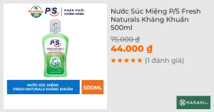 Nước Súc Miệng P/S Natural Fresh Kháng Khuẩn 500ml