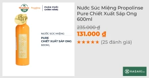 Nước Súc Miệng Propolinse Chiết Xuất Sáp Ong 600ml