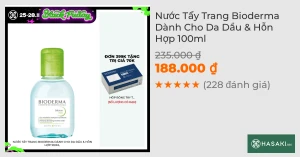 Nước Tẩy Trang Bioderma Dành Cho Da Dầu & Hỗn Hợp 100ml