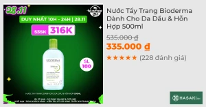 Nước Tẩy Trang Bioderma Dành Cho Da Dầu & Hỗn Hợp 500ml