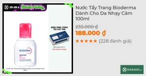 Nước Tẩy Trang Bioderma Dành Cho Da Nhạy Cảm 100ml