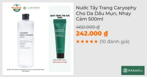 Nước Tẩy Trang Caryophy Cho Da Dầu Mụn, Nhạy Cảm 500ml