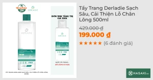 Nước Tẩy Trang Derladie Sạch Sâu, Cải Thiện Lỗ Chân Lông 500ml