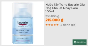Nước Tẩy Trang Eucerin Dịu Nhẹ Cho Da Nhạy Cảm 100ml