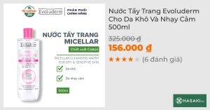 Nước Tẩy Trang Evoluderm Cho Da Khô Và Nhạy Cảm 500ml