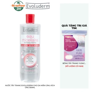 Nước Tẩy Trang Evoluderm Cho Da Mẫn Cảm, Kích Ứng 500ml
