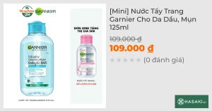Nước Tẩy Trang Garnier Cho Da Dầu, Mụn 125ml (Mẫu Cũ)