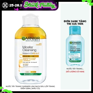 Nước Tẩy Trang Garnier Làm Sạch Sâu Lớp Trang Điểm 125ml (Mẫu Cũ)