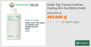 Nước Tẩy Trang innisfree Dưỡng Ẩm Da 320ml (Mới)