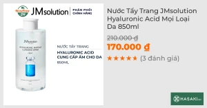 Nước Tẩy Trang JMsolution Hyaluronic Acid Mọi Loại Da 850ml