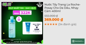 Nước Tẩy Trang La Roche-Posay Cho Da Dầu, Nhạy Cảm 400ml