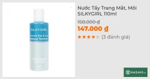 Nước Tẩy Trang Mắt, Môi SILKYGIRL 110ml