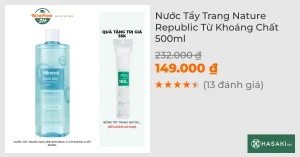 Nước Tẩy Trang Nature Republic Từ Khoáng Chất 500ml