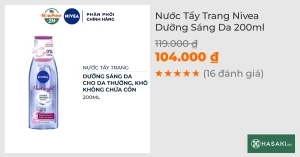 Nước Tẩy Trang Nivea Dưỡng Sáng Da 200ml
