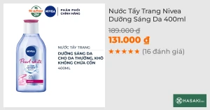 Nước Tẩy Trang Nivea Dưỡng Sáng Da 400ml
