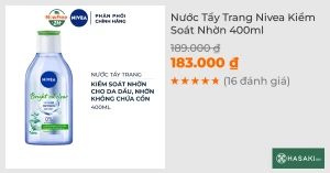 Nước Tẩy Trang Nivea Kiểm Soát Nhờn 400ml