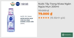 Nước Tẩy Trang Nivea Ngăn Ngừa Mụn 200ml